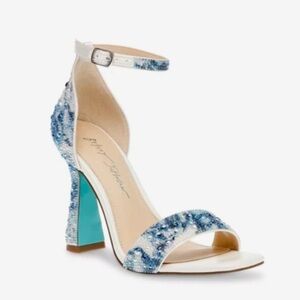 Betsey Johnson Blue Sequin Heels